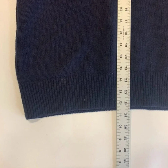 Orvis Men's Quarter‎ Zip 100% Lambswool and Leather Long Sleeve Pullover Size L - Picture 11 of 11